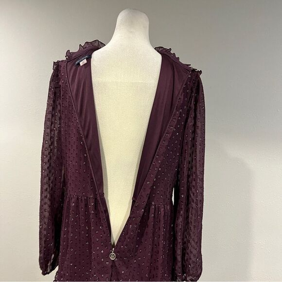Tommy Hilfiger a-line Elegant Purple long sleeve Dress size 10 - Picture 8 of 14